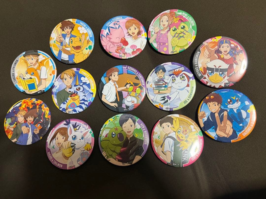 デジモンLAST EVOLUTION 絆 ドでか缶バッジ　全13種コンプセット