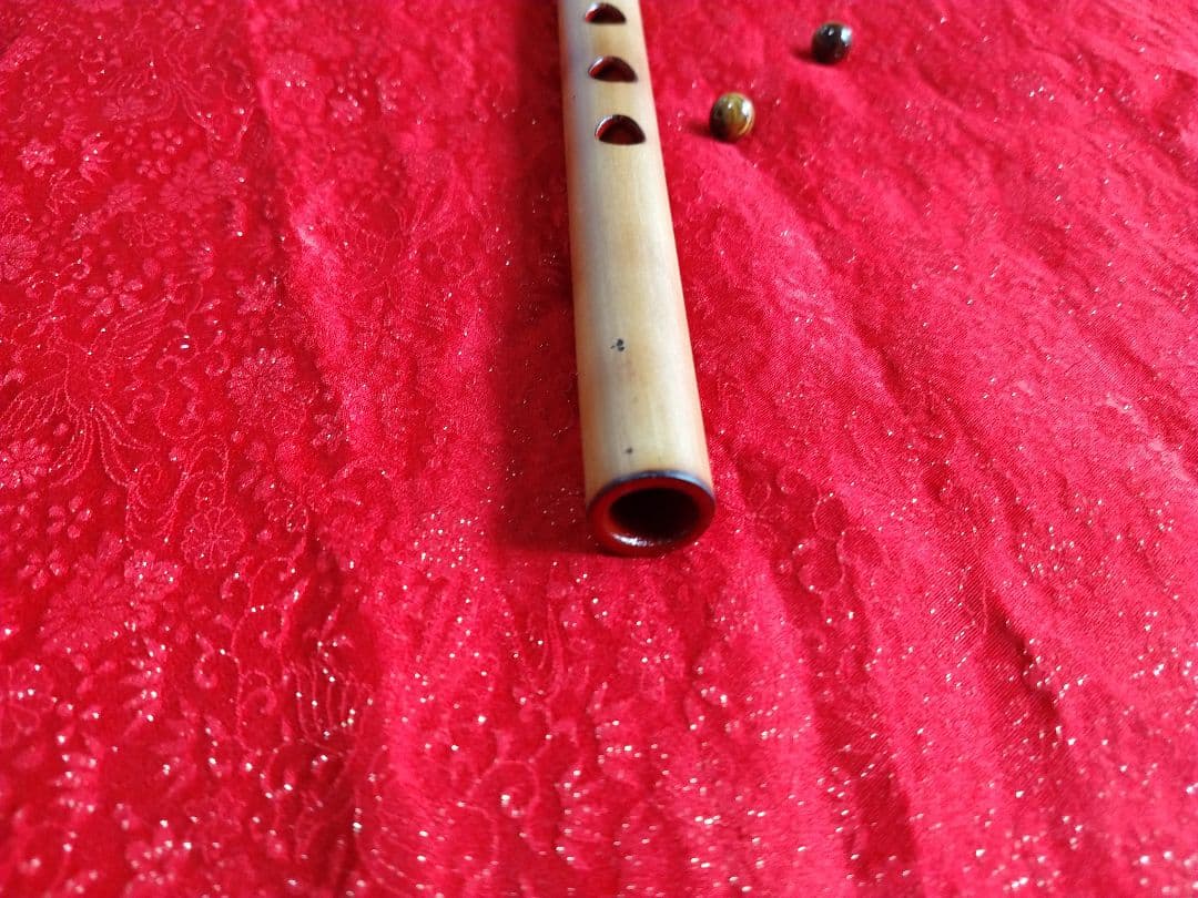 18　鳴り抜群 焼竹 古典調七穴五本調子　バナナ管　 根岸篠笛工房