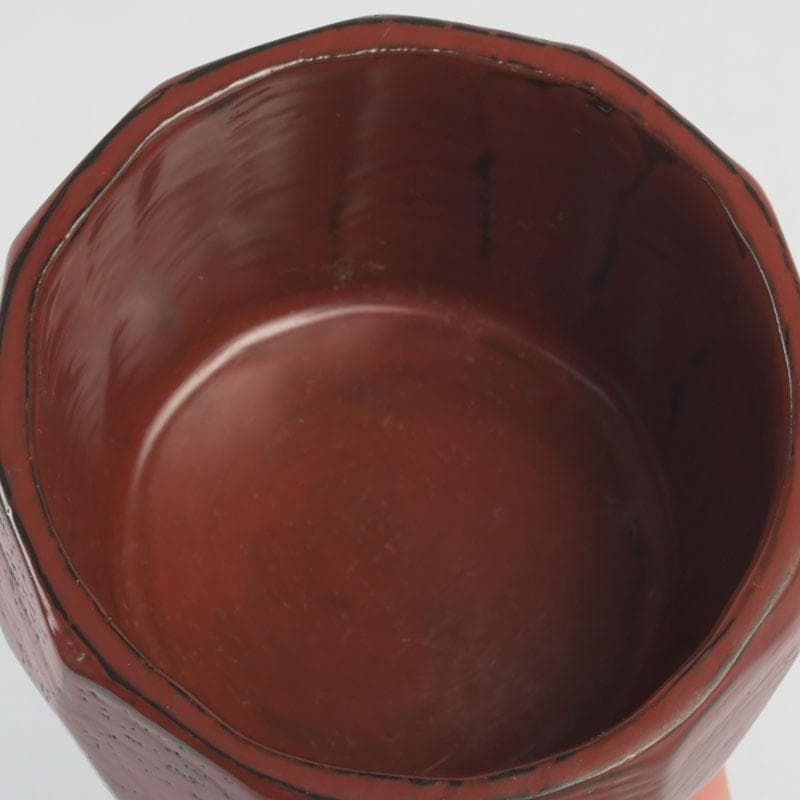 時代漆器　根來塗　ぐい呑　酒器　在銘　V　9856