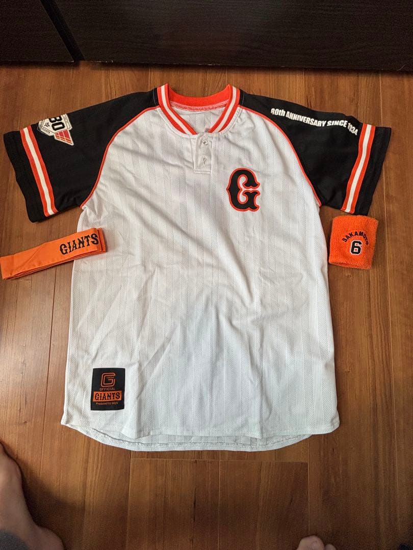 読売ジャイアンツ　ユニフォーム 坂本勇人6番 リストバンド　はちまき