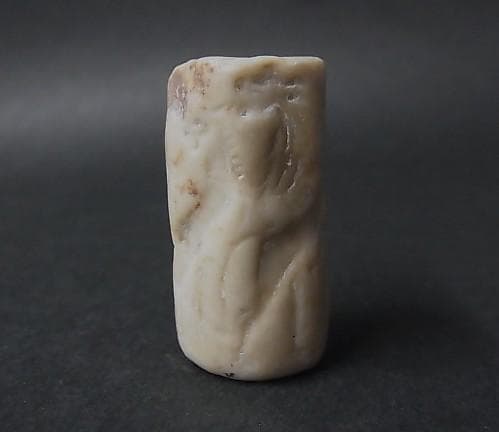 ★B1204★古代石 (259) 大型　円筒印章　古代オリエント　出土品
