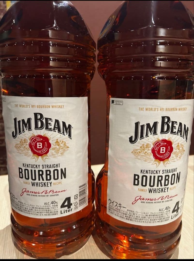1/3限定⭐️新品未開封⭐️Jim Beam バーボンウイスキー 4L2本セット