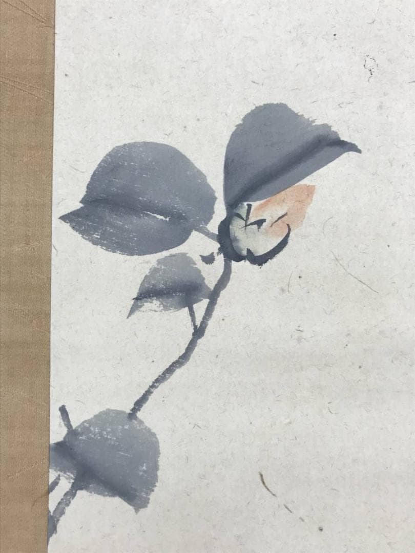 【真作】松村景文/椿図/花図/掛軸/名家伝来/AC-85