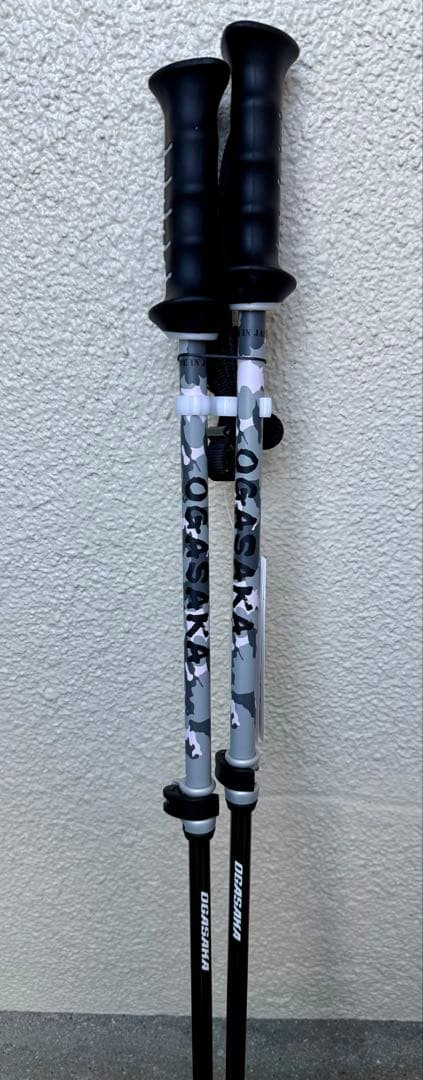 【新品未使用】OGASAKA LC-DM/CAMO 迷彩柄 伸縮式スキーストック