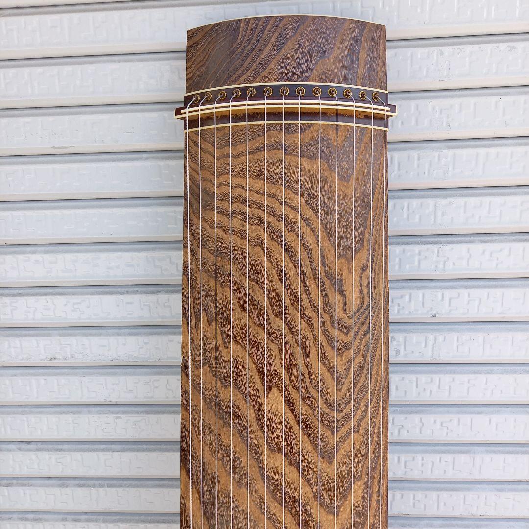 和楽器 琴 くり甲 紅木 上角巻 琴柱付属