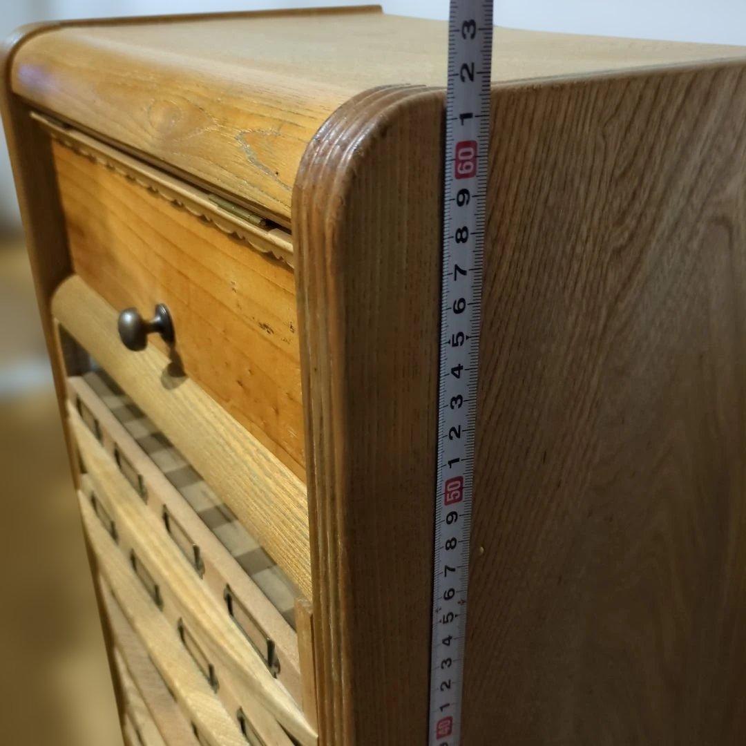 糸ケース陳列　ミシン糸　木製引き出　みや古染アンティーク