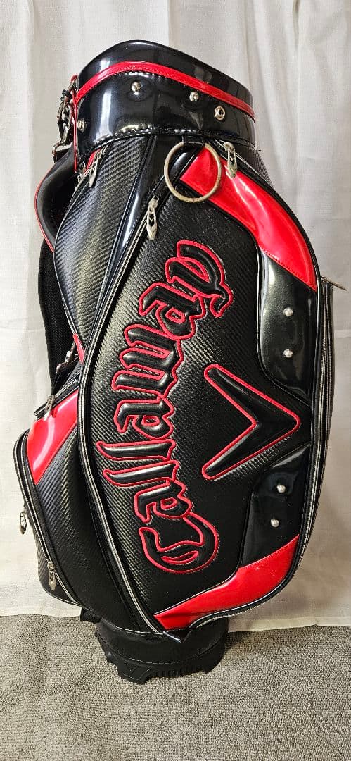 Callaway ゴルフバッグ 黒/赤 5分割　フード有クラブカバーサービス付き