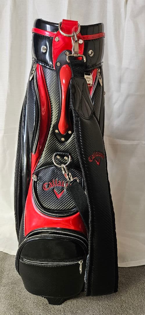 Callaway ゴルフバッグ 黒/赤 5分割　フード有クラブカバーサービス付き