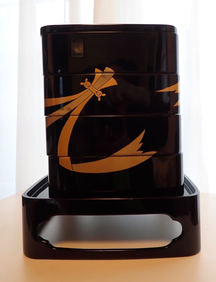 輪島塗　田谷作　漆器　四段重箱