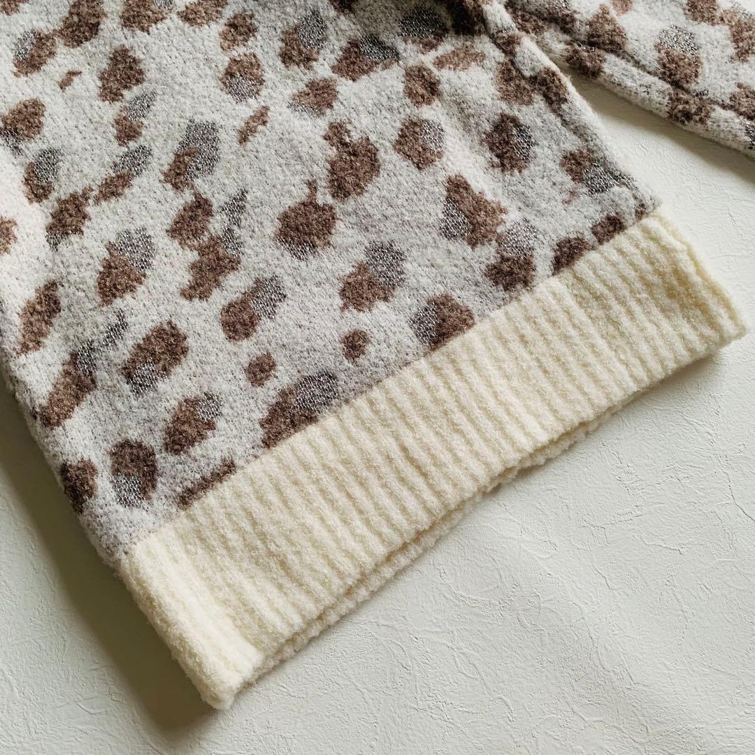 美品　BEAMS GOLF　ジャガードニットブルゾン　ホワイト　S　定価2.7万