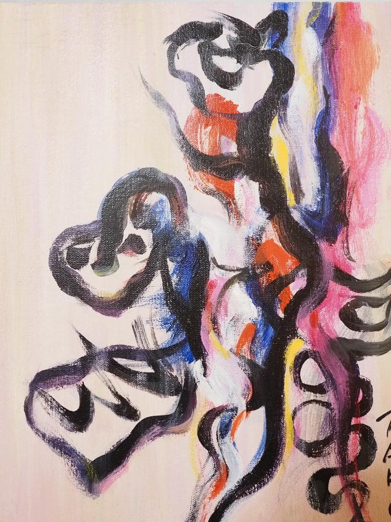 油絵　静物画　岡本太郎　斉唱　F６号　額付き　手描き　肉筆