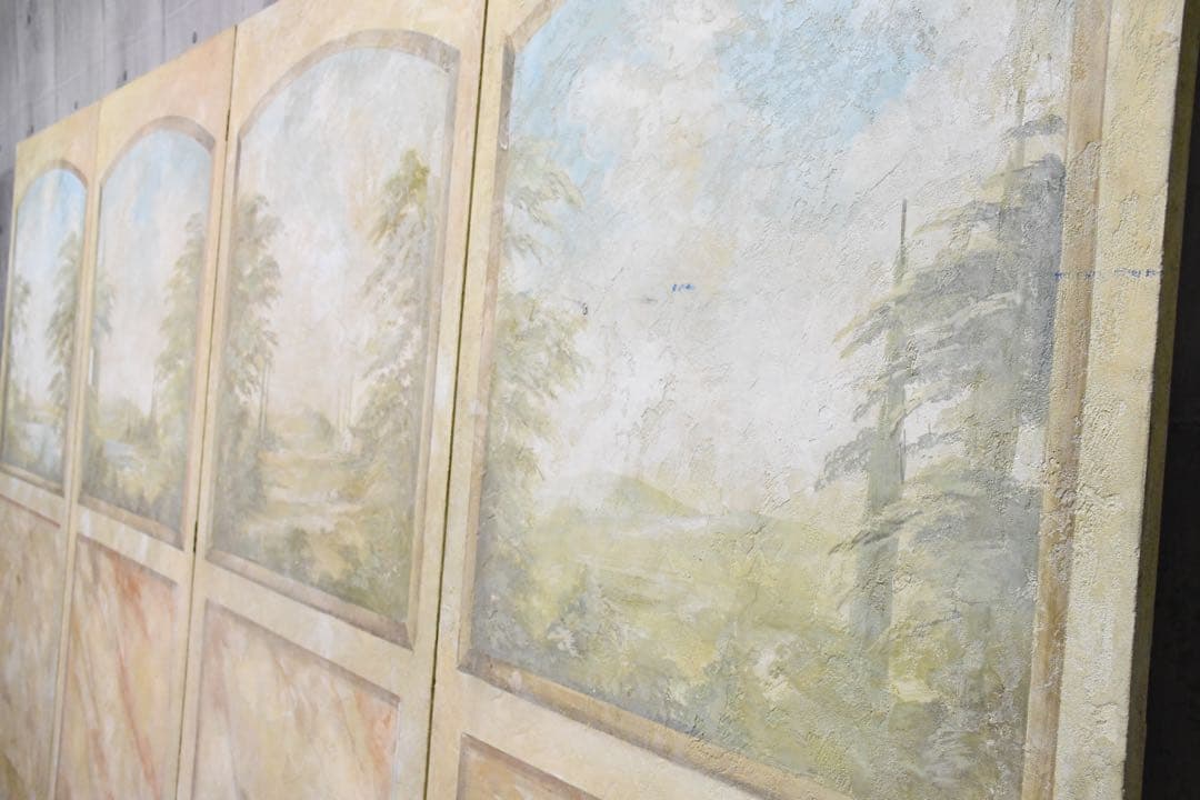 AGC102 西洋アンティーク 特大 362cm 高さ2m 4連 パーテーション