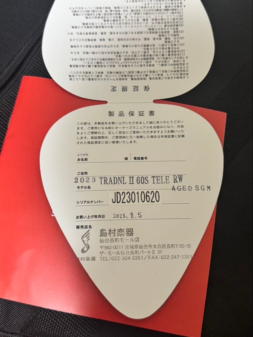 2023年限定カラーfender japan telecaster