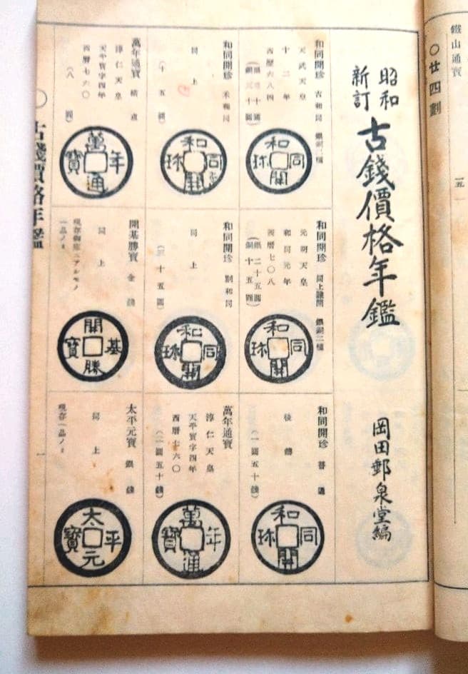 古銭價格年鑑(昭和五年再販發行)