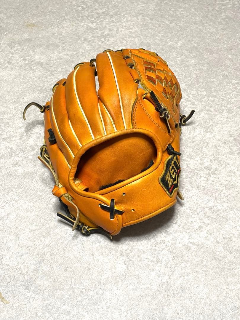 ZETT 軟式グローブ オレンジ　源田モデル　プロステイタス