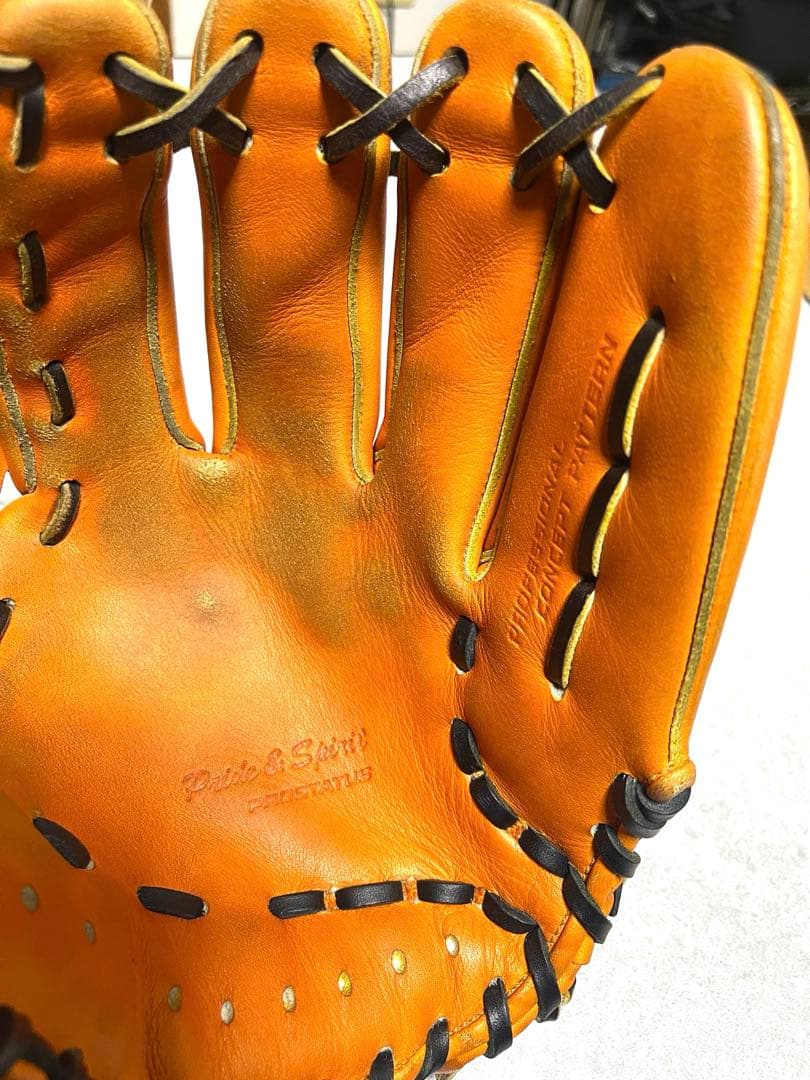 ZETT 軟式グローブ オレンジ　源田モデル　プロステイタス