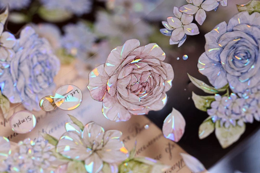 小白家文創《甜梦蓝》海外マスキングテープ　マステ 【2523】