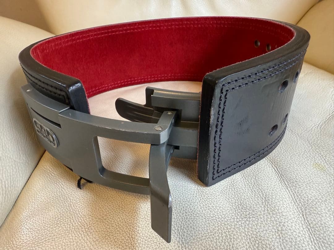 SBD トレーニング・パワーベルト 13mm XS 新ロゴタイプ 黒/赤