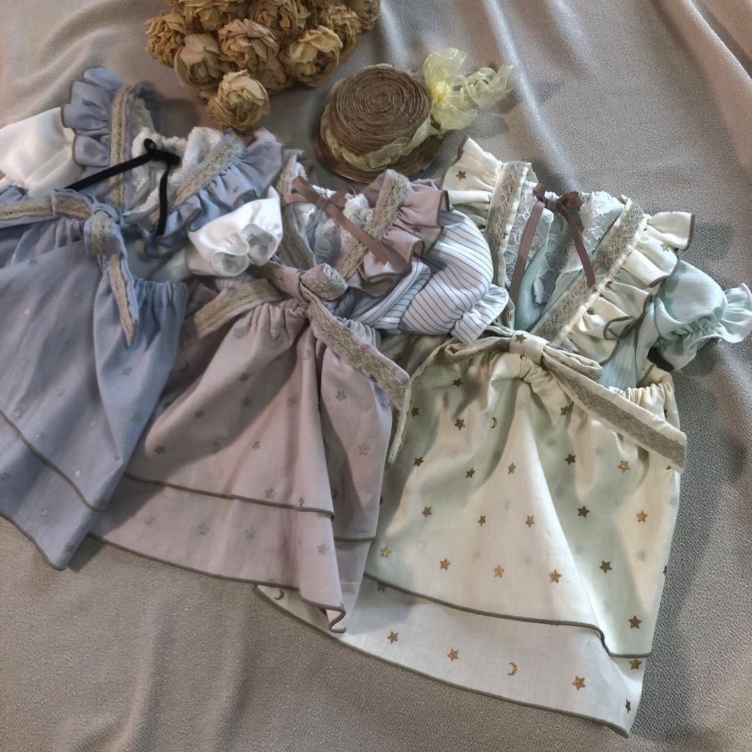 ハンドメイド　エプロンワンピース　オーダー小型犬