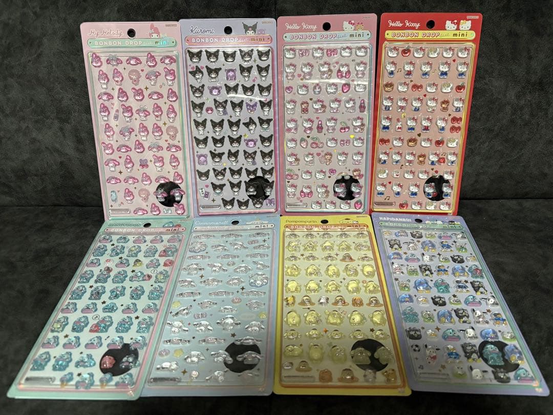 ボンボンドロップシール　ミニ　コンプリートセット　サンリオ　ディズニー　コットン