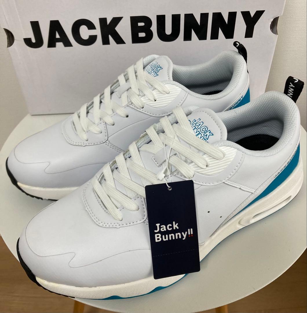 新品 パーリーゲイツ ジャックバニー AIR SOLEシューズ 白青 27.5