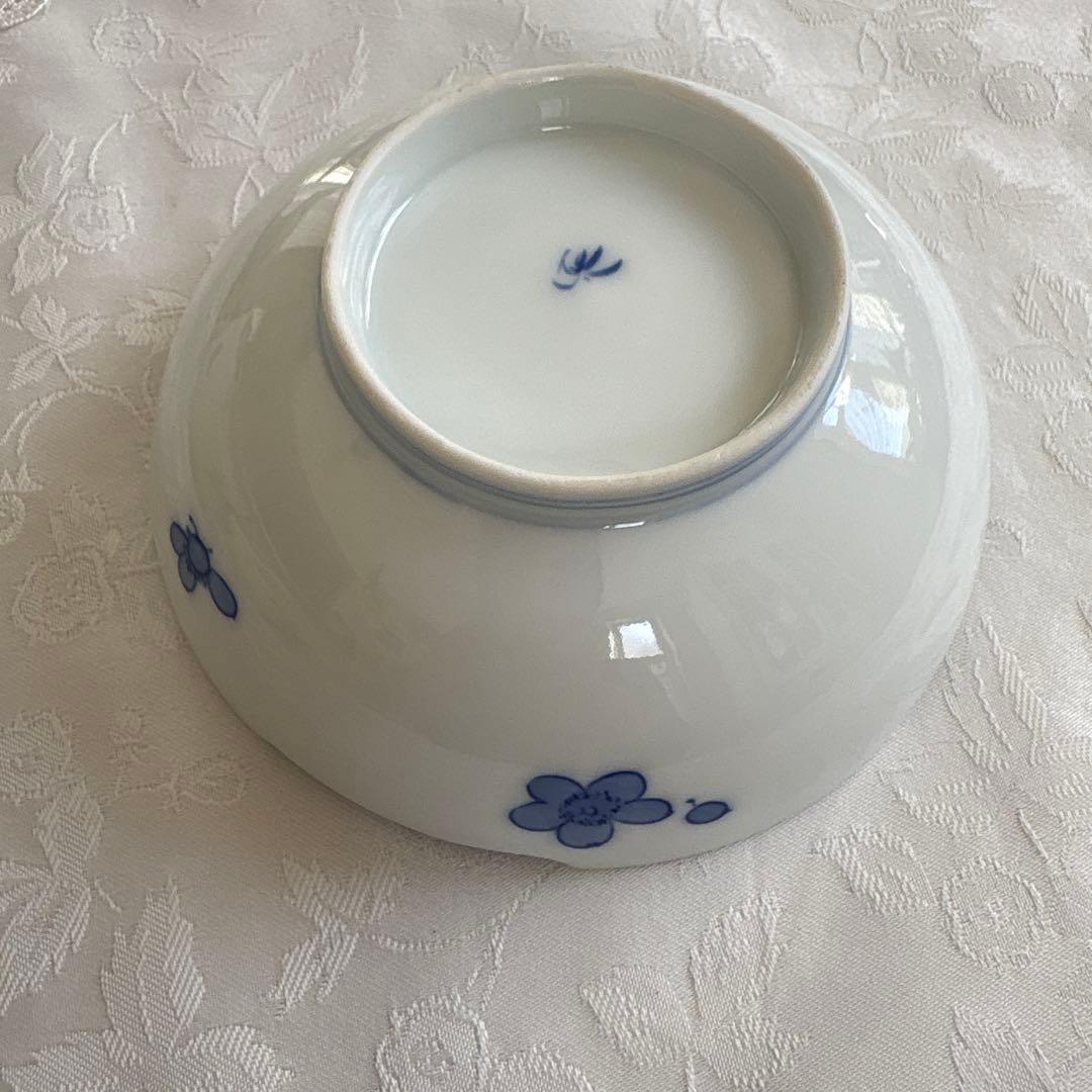 希少 香蘭社 染付　竹、孔雀（クジャク）、鳳凰文 皿　ボウル3客