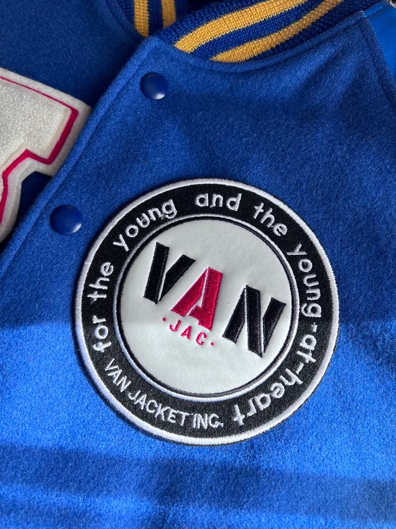 PEPEさん専用VAN刺繍ワッペン13cm 楕円Ｊワッペン、Vボタンセット3点