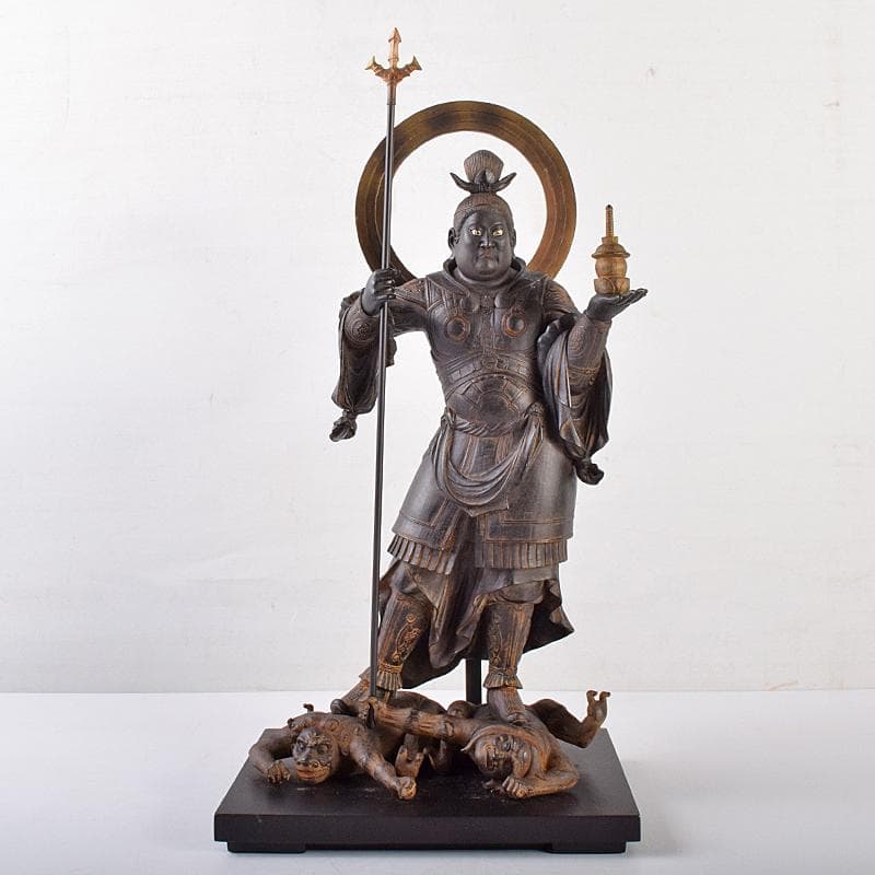 仏教美術　isumu　イスム　樹脂製　レプリカ　毘沙門天像　置物　FR7645B