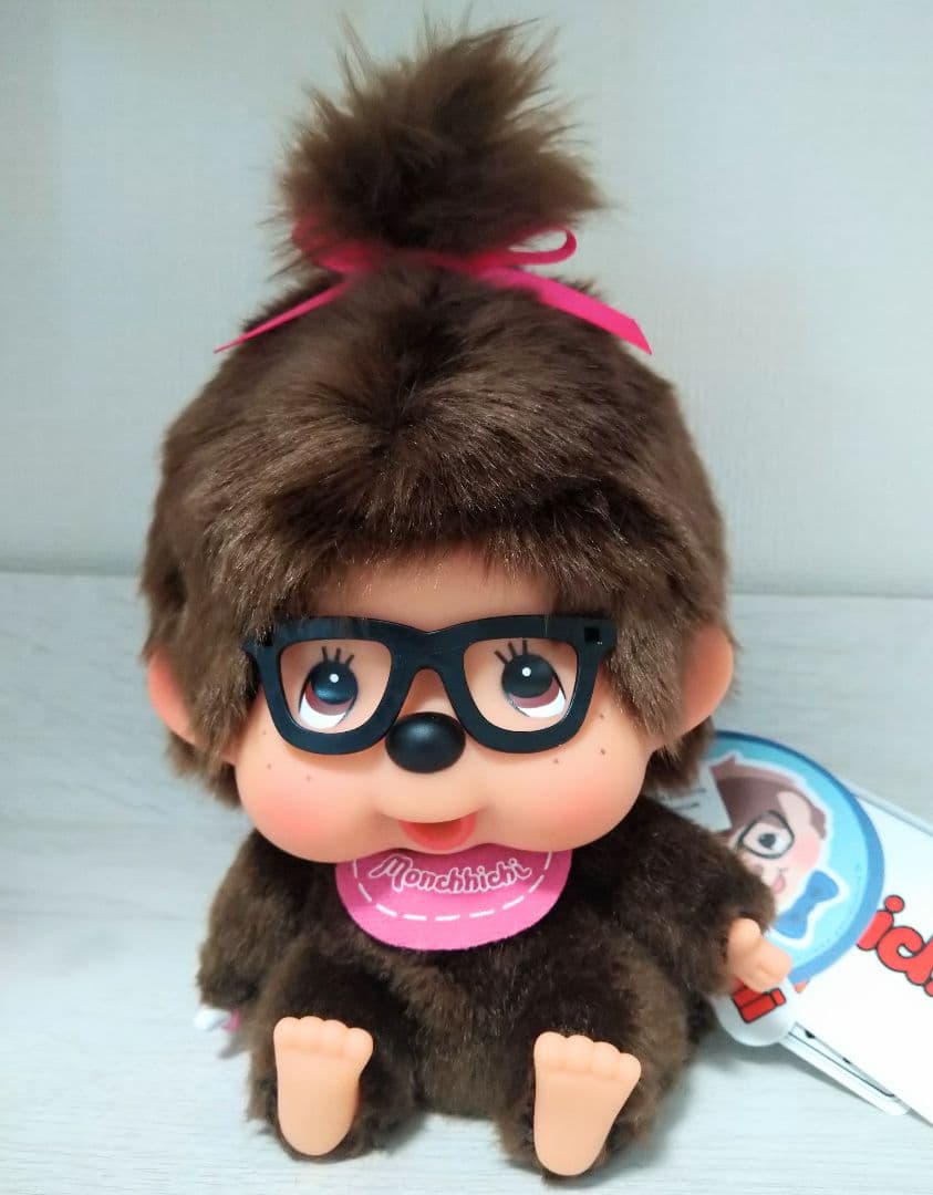 新品 モンチッチ 顔デカ 座り メガネ 香港限定 女の子 726288