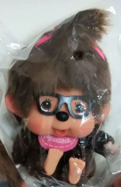 新品 モンチッチ 顔デカ 座り メガネ 香港限定 女の子 726288