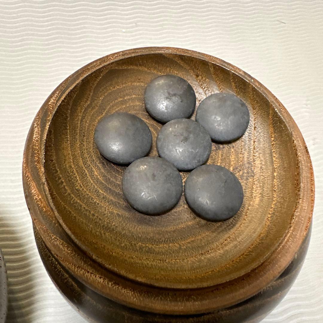 日向特産蛤碁石，美品　蛤碁石　那智黒石　 特製。碁石，砗磲，囲碁