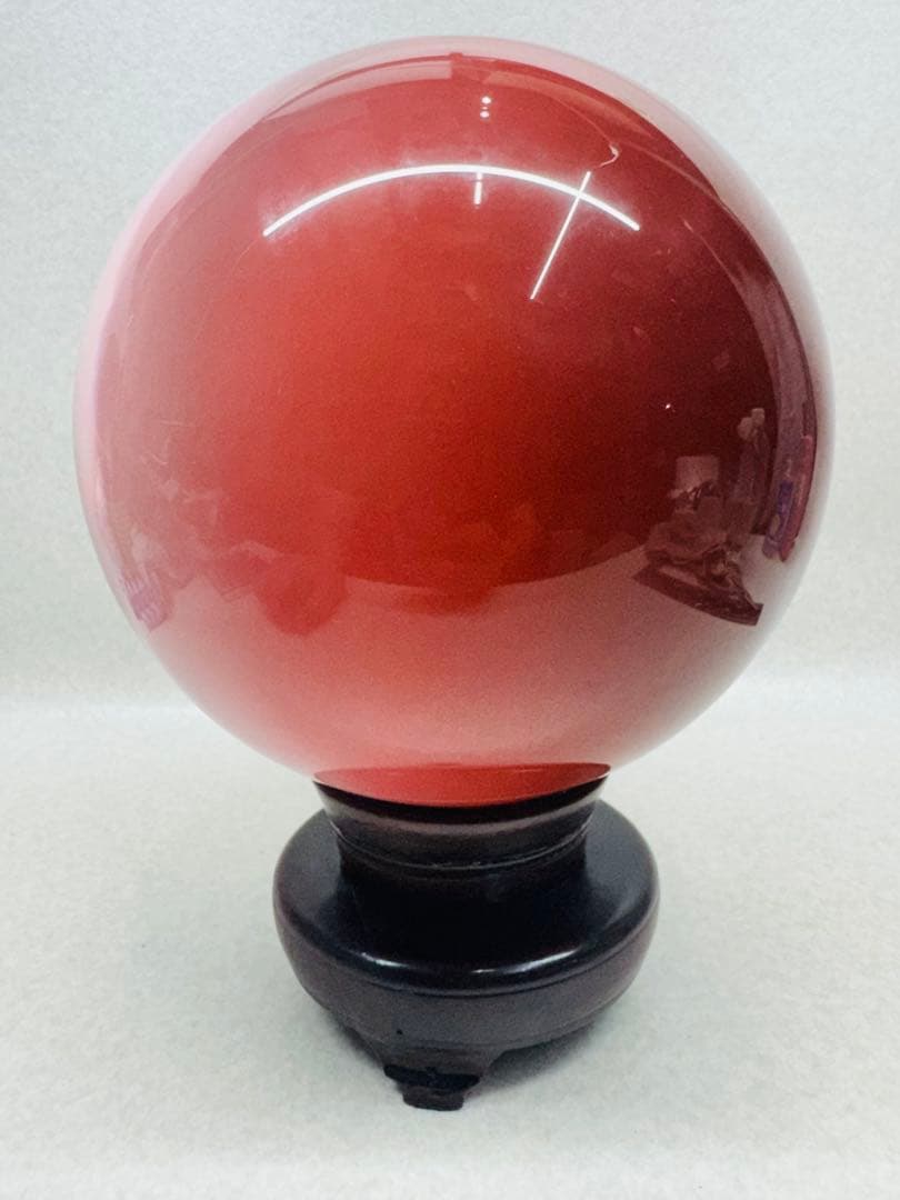 特大 ピンクキャッツアイ クリスタルボール宝石球 20cm 台座付き