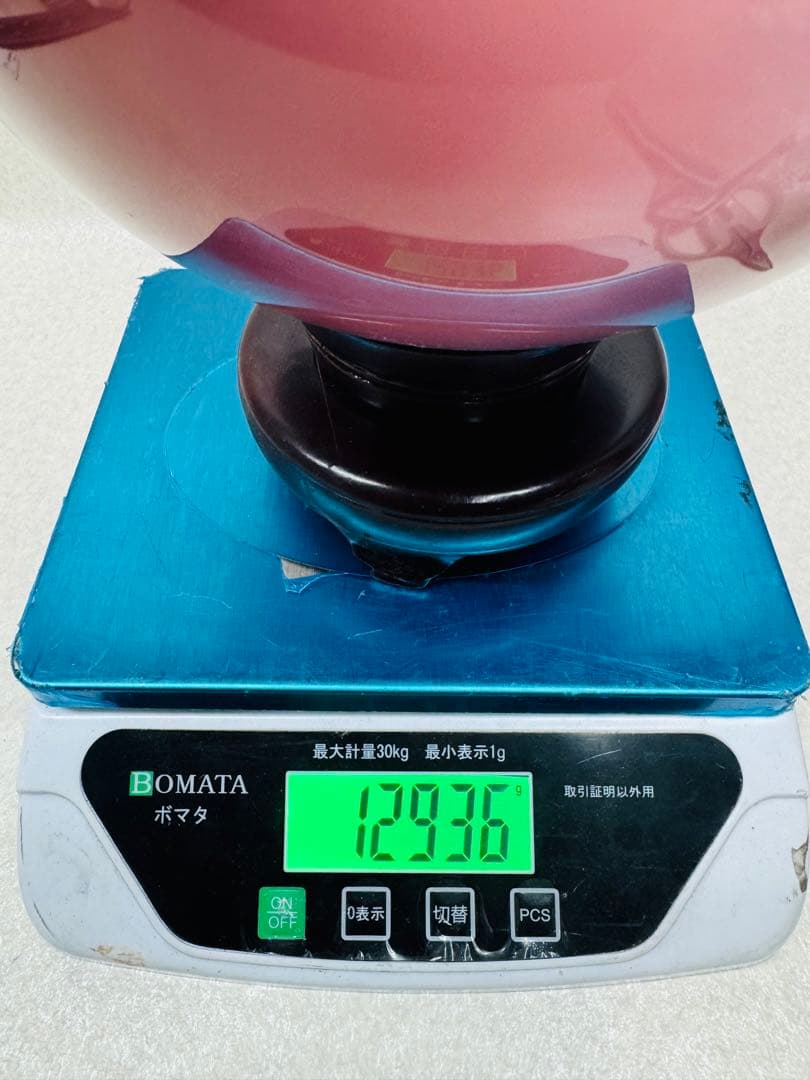 特大 ピンクキャッツアイ クリスタルボール宝石球 20cm 台座付き