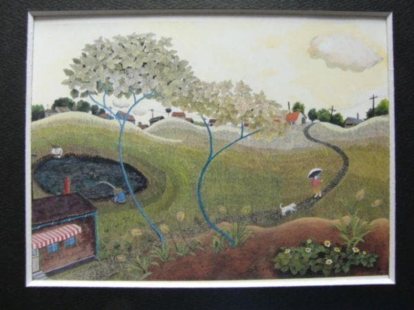 藤田 龍児 【林間都市】 希少画集画、状態良好、新品高級額装付