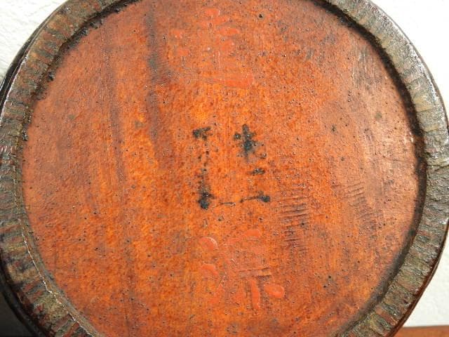 寄木盆　大小　人物鳳凰　M722