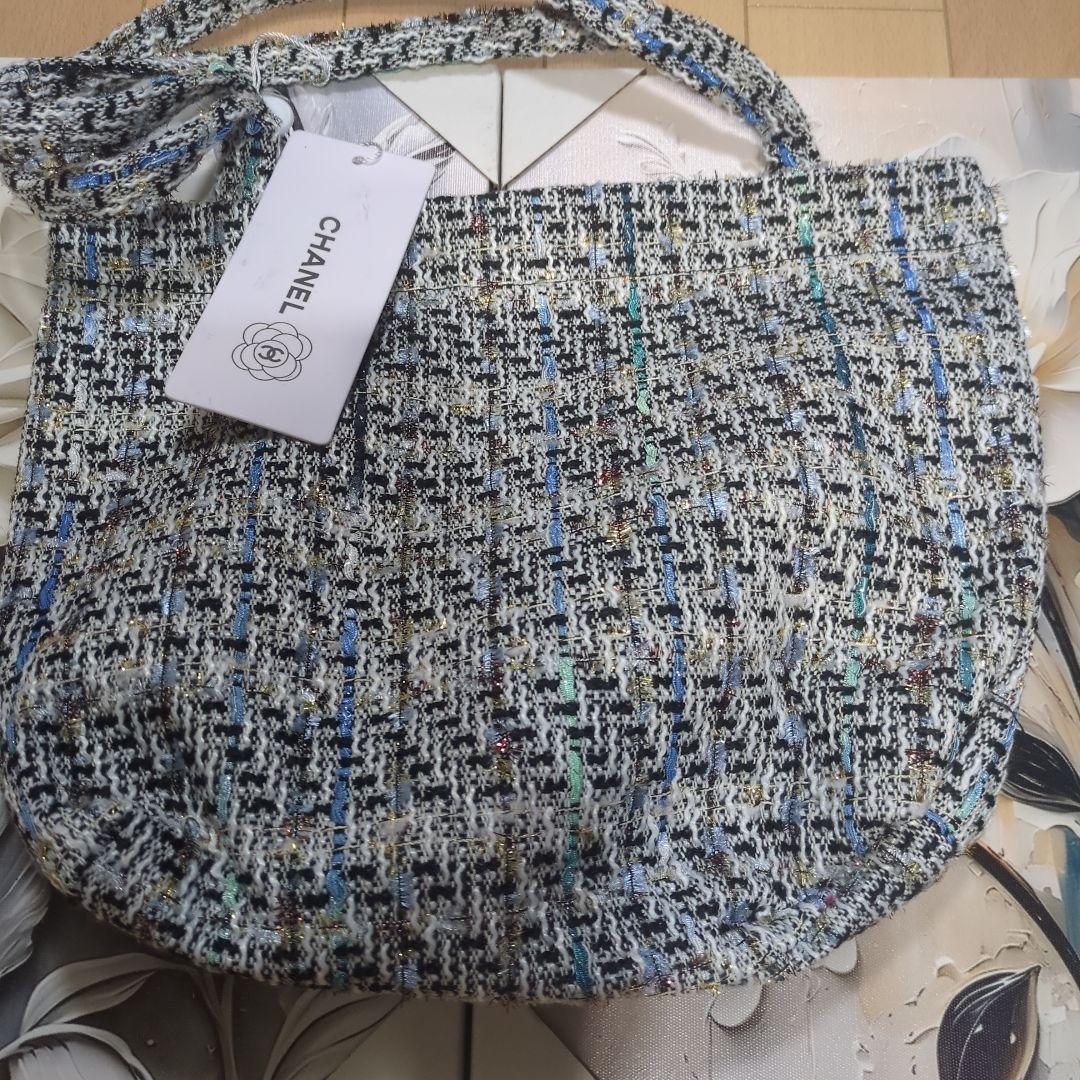 アオイページCHANEL メイクアップバッグ ツイード海外VIP限定品