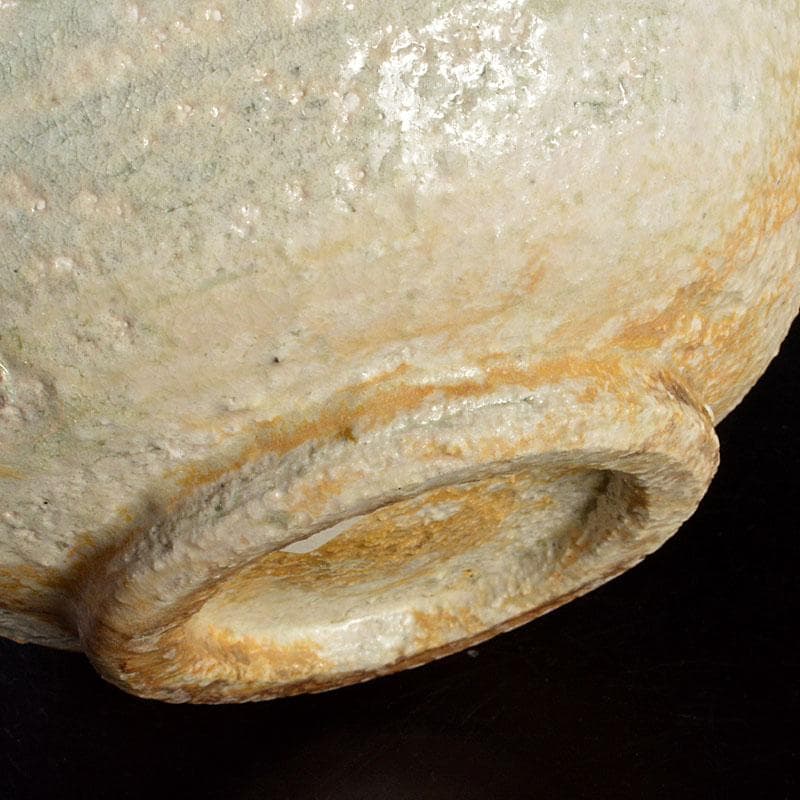 信楽焼　星野亨斉造　窯変壺　共布共箱　N　6743C