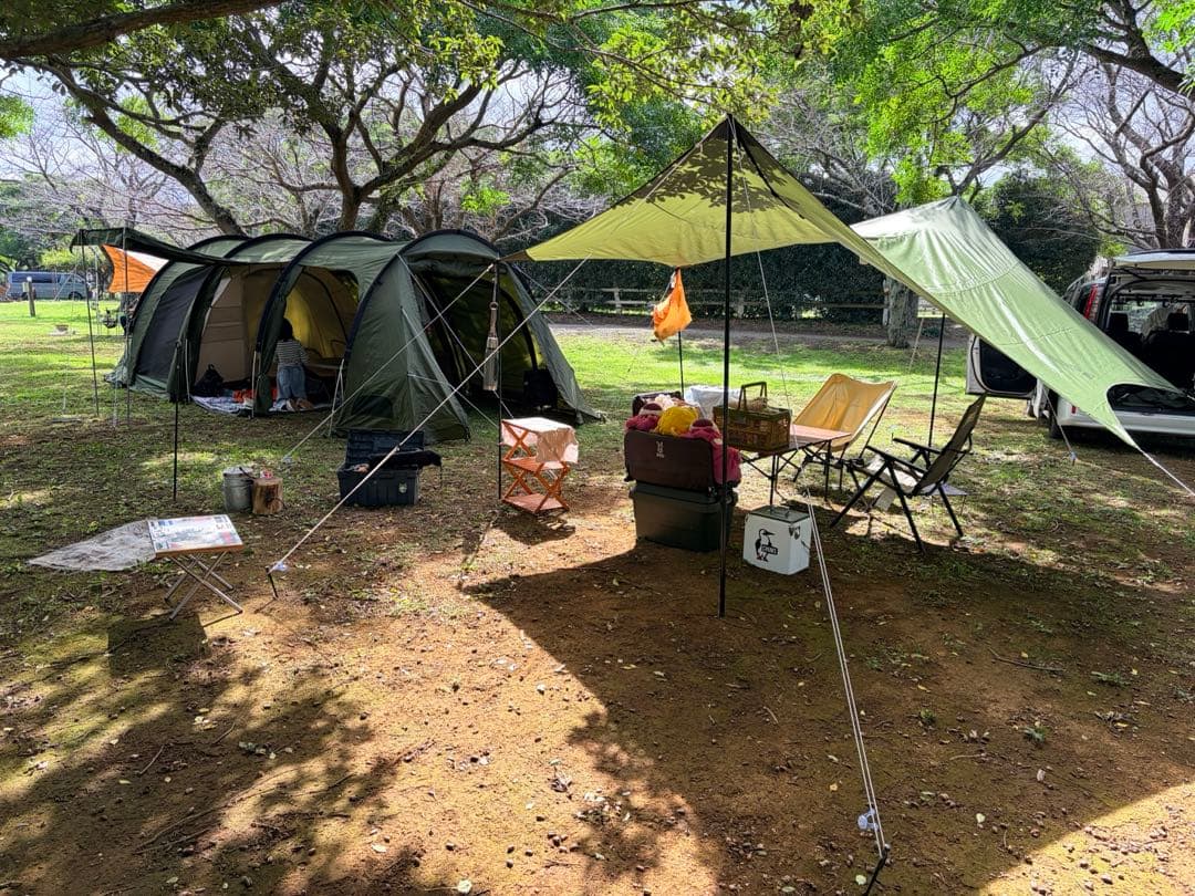 【生産終了カーキ】DOD カマボコテント3M＋いつかのタープ セット