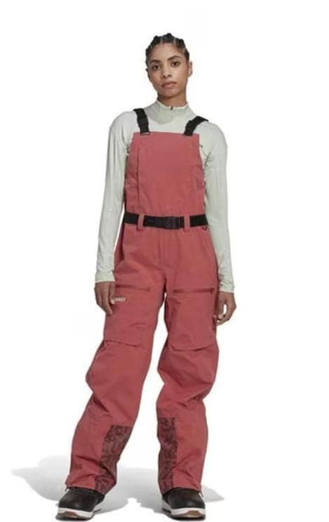 アディダス　ビブパンツ　ゴアテックス　ピンク系　レディースXL