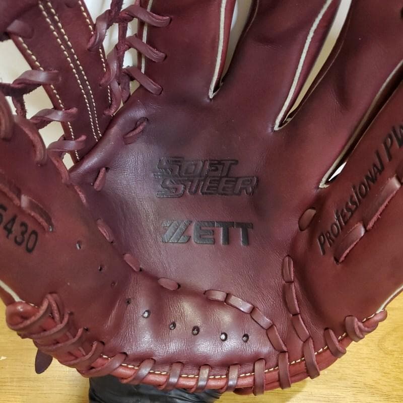 ZETT ゼット ソフトステア 人気カラー ボルドーブラウン 良品 軟式グローブ