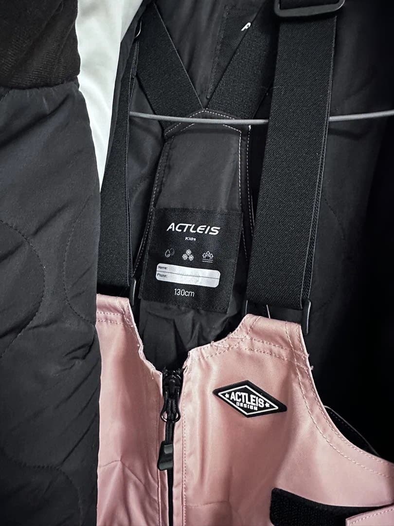 Actleis　スノーウェア 130cm クリームホワイト/ピンク