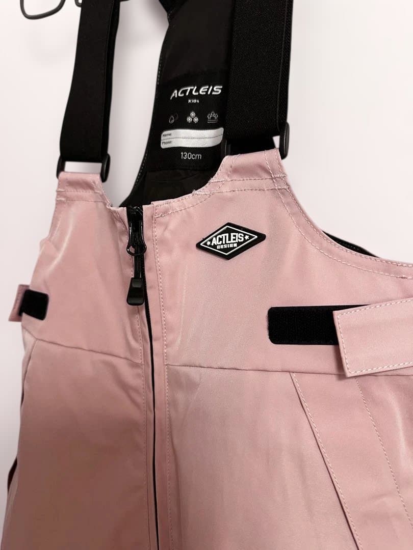 Actleis　スノーウェア 130cm クリームホワイト/ピンク