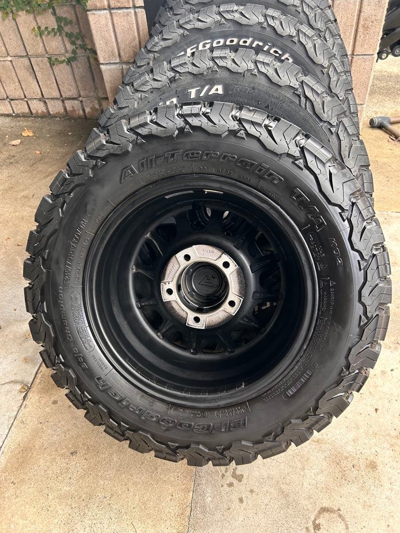 ジムニーシエラ専用デルタBFタイヤホイール5本、ホイールナット