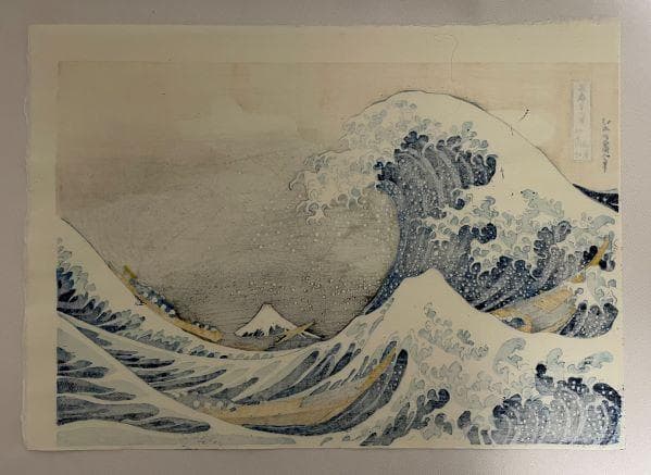 クリスマス当日のみのタイムセール！　木版画 北斎 神奈川沖浪裏 松崎啓三郎作品