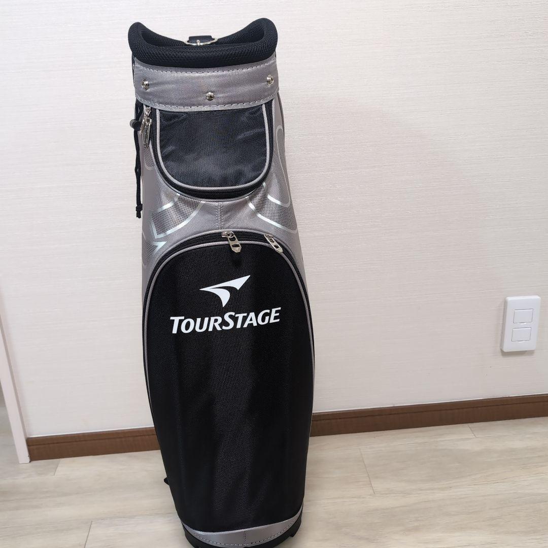 【新品4月購入品】 TourStage キャディバッグ シルバー/ブラック