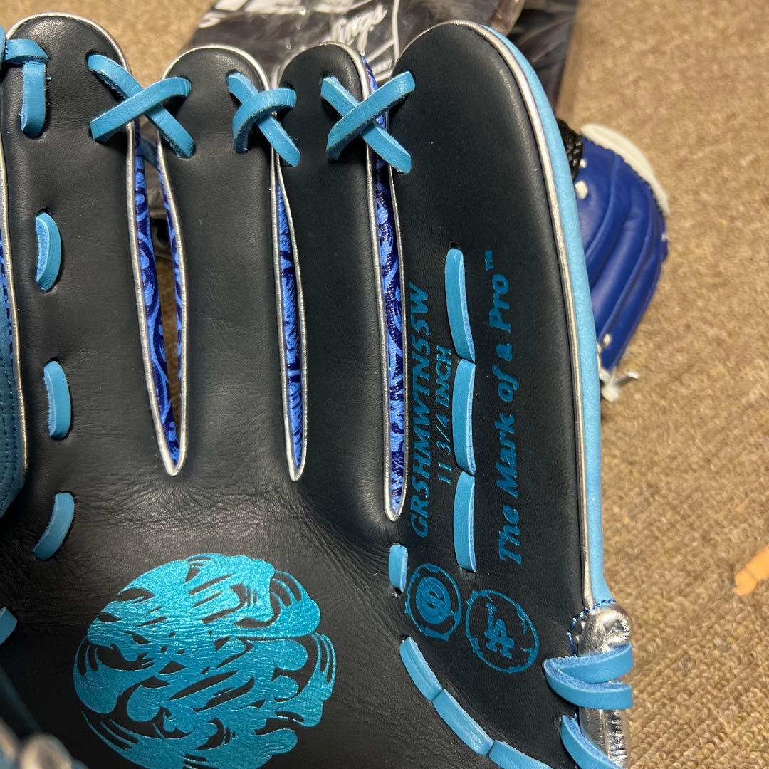 新品　Rawlings 軟式グローブ ネイビーサックス　オールラウンド　右投げ