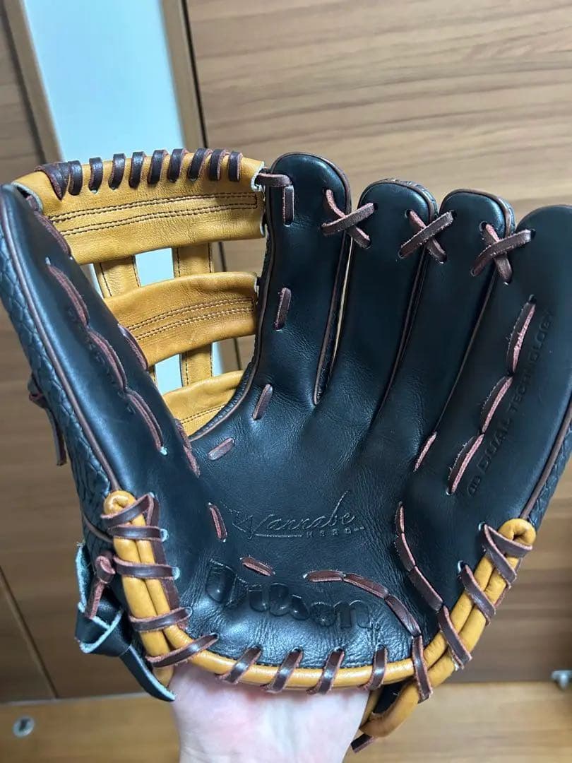 ※新品未使用　Wilson 野球用グローブ 黒/茶 右手用