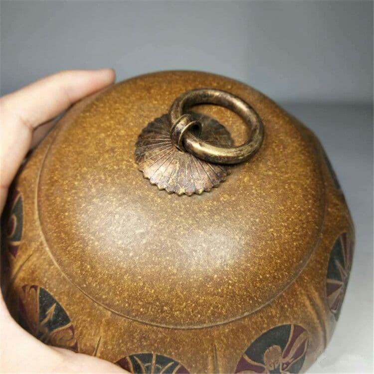 正統中国の元素の京劇の顔の大きいサイズの茶の缶