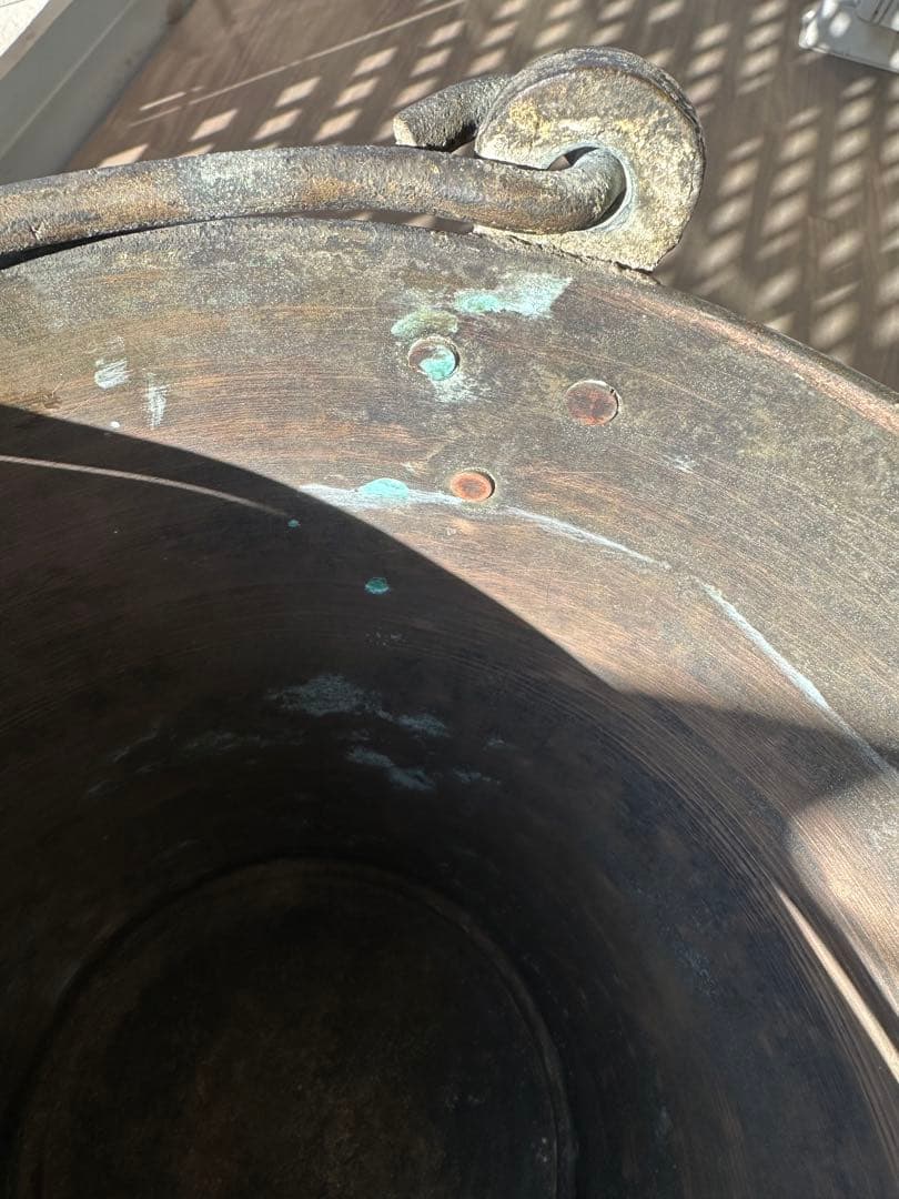 インド　アンティーク　真鍮　バケツ