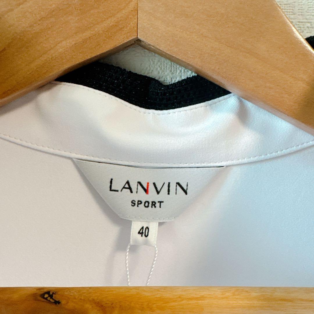 【極美品】LANVIN SPORT ラインストーンロゴ ハーフジップワンピース